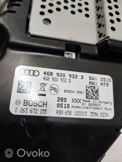 Audi A6 S6 C7 4G Nopeusmittari (mittaristo) 4G8920932D