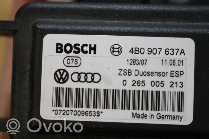 Audi A4 S4 B5 8D Sensore di imbardata accelerazione ESP 4B0907637A