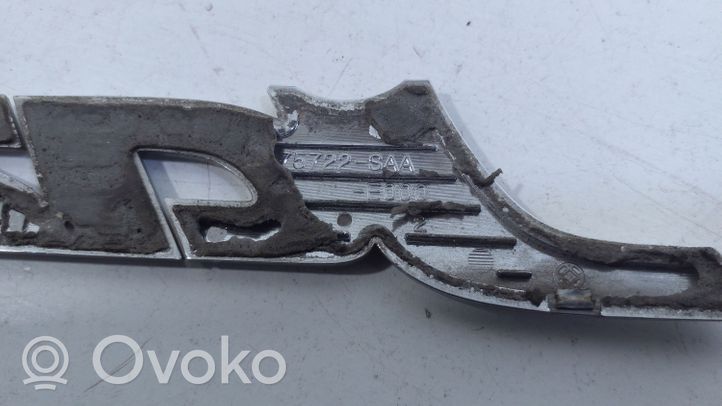 Honda Jazz Logo, emblème de fabricant 75722SAA