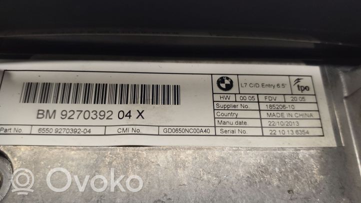 BMW 1 F20 F21 Monitori/näyttö/pieni näyttö 9270392