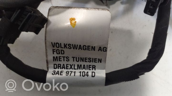 Volkswagen PASSAT B7 Pysäköintitutkan anturin johtosarja (PDC) 3AE971104D