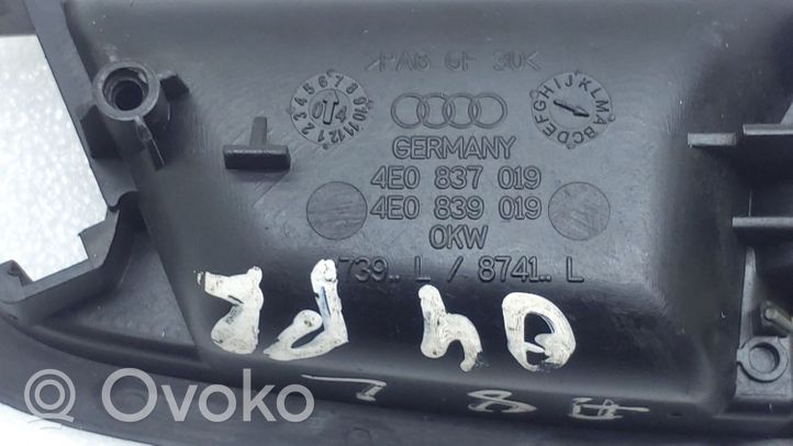 Audi A8 S8 D3 4E Maniglia interna per portiera anteriore 4E0837019