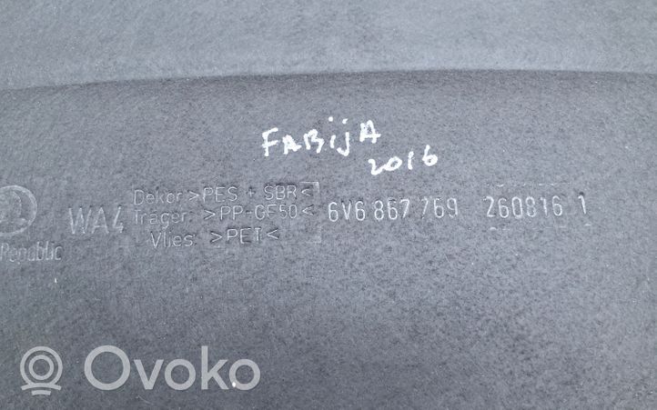 Skoda Fabia Mk3 (NJ) Grilles/couvercle de haut-parleur arrière 6V6867769