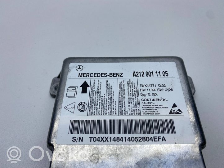 Mercedes-Benz E W212 Module de contrôle airbag A2129011105