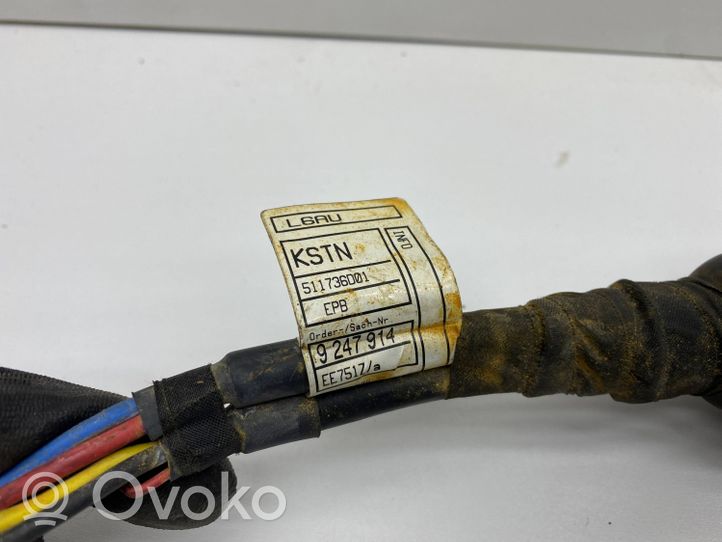 BMW 5 F10 F11 Arnés/cableado para freno de mano 9247914