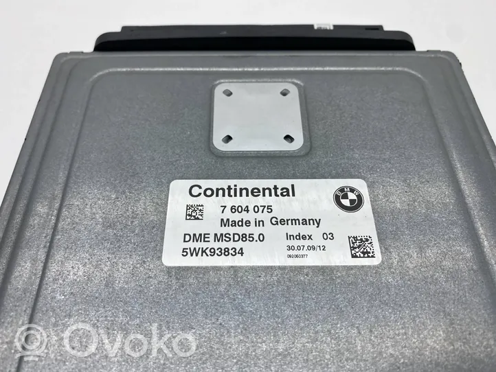 BMW 7 F01 F02 F03 F04 Centralina/modulo del motore 7604075