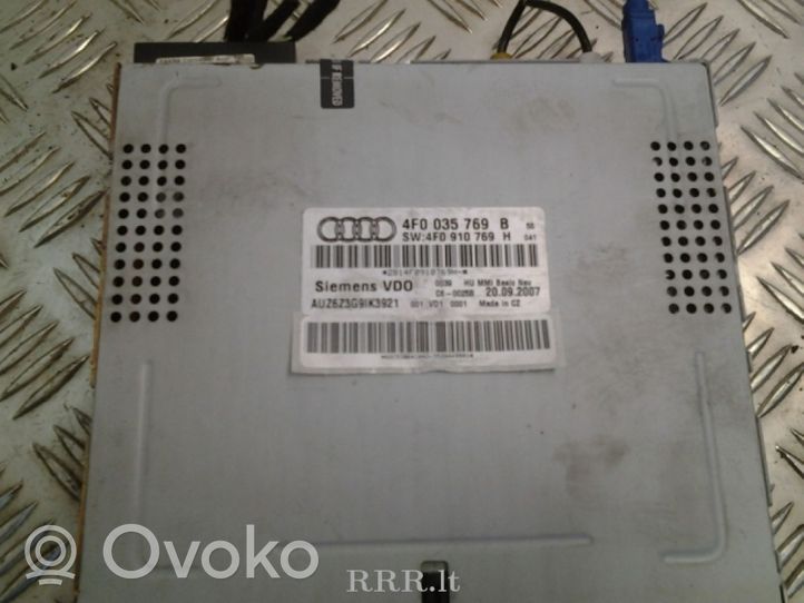 Audi A6 S6 C6 4F Radio/CD/DVD/GPS-pääyksikkö 4F0035769B