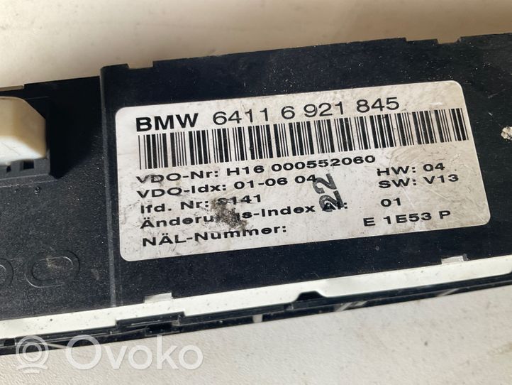 BMW 3 E46 Unité de contrôle climatique 64116921845