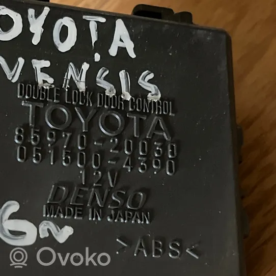Toyota Avensis T270 Unité de commande module de porte 8597020030