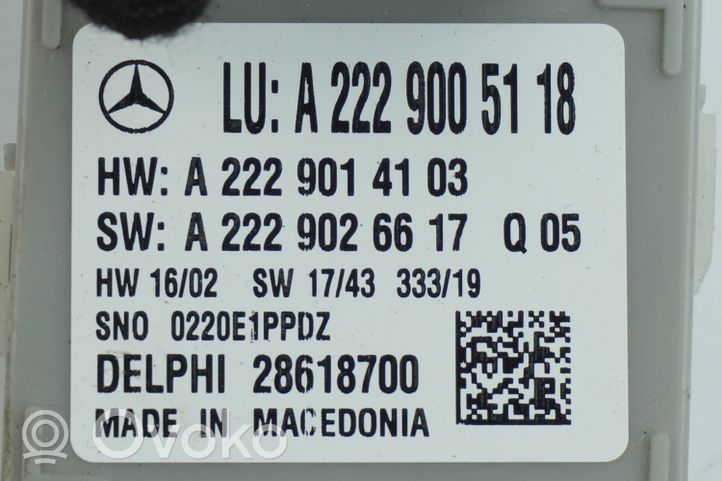 Mercedes-Benz S W222 Valomoduuli LCM A2229005118