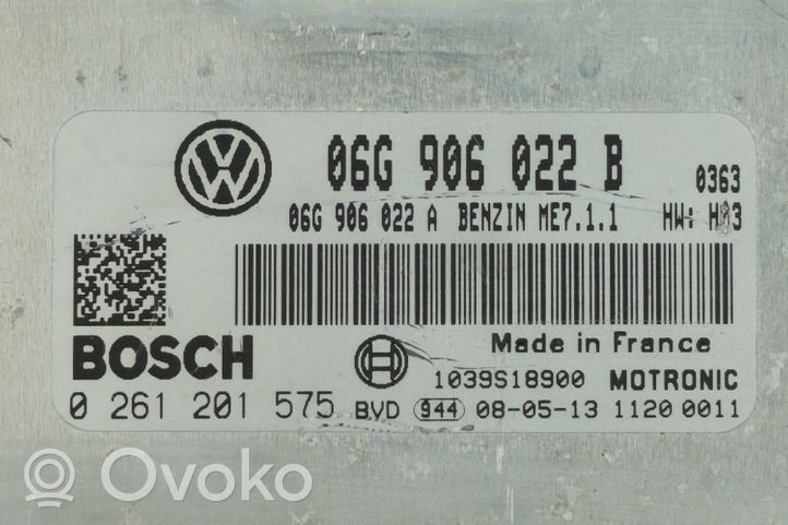 Volkswagen Touran I Unité de commande, module ECU de moteur 06G906022B
