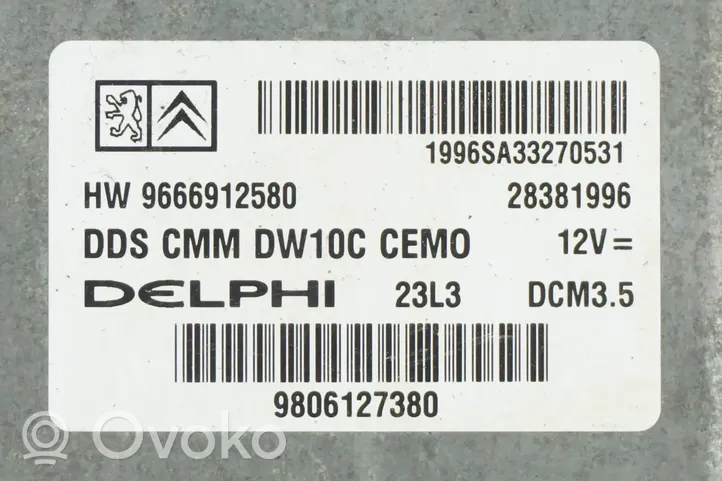 Citroen C5 Kit calculateur ECU et verrouillage 9666912580
