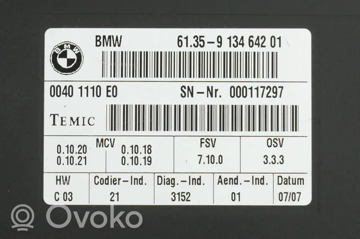 BMW 7 E65 E66 Unidad de control del asiento 9134642