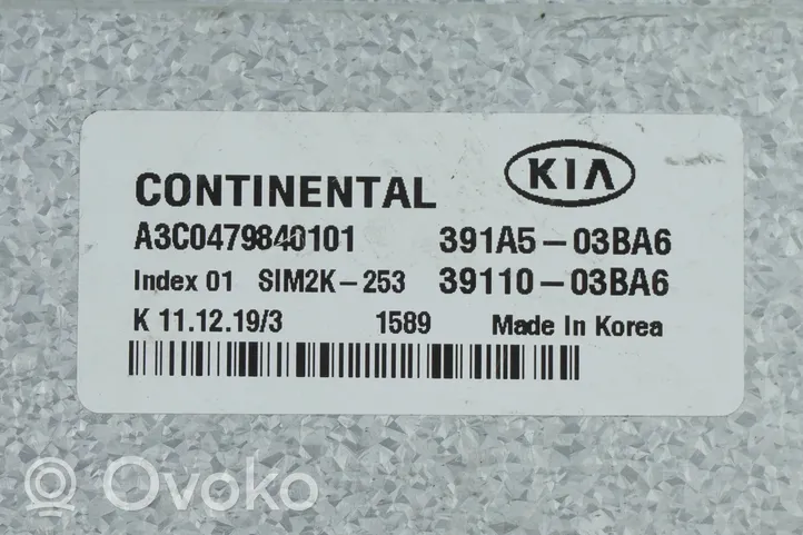 KIA Ceed Moottorin ohjainlaite/moduuli 391A503BA6