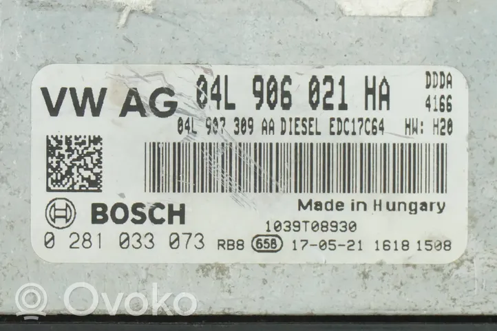 Audi A6 S6 C7 4G Moottorin ohjainlaite/moduuli 04L906021HA