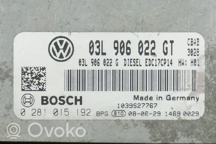 Volkswagen Tiguan Variklio valdymo blokas 03L906022GT