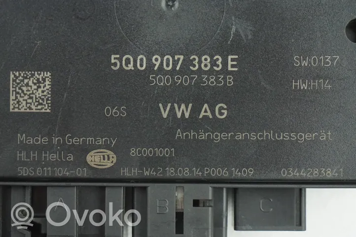 Volkswagen Golf VII Priekabos kablio valdymo blokas 5Q0907383B