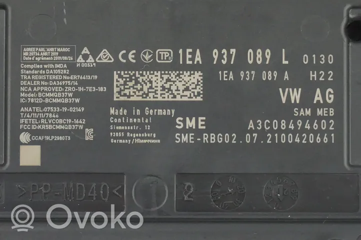 Volkswagen ID.4 Inne komputery / moduły / sterowniki 1EA937089L