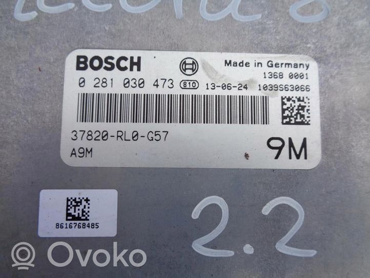 Honda Accord Motorsteuergerät ECU 37820-RL0-G57