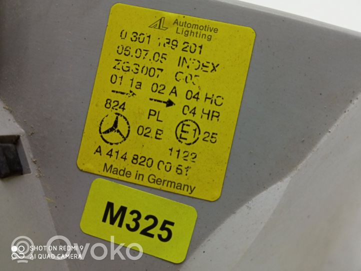 Mercedes-Benz Vaneo W414 Faro delantero/faro principal A4148200061