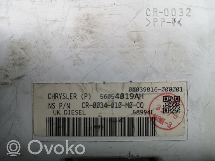 Jeep Grand Cherokee (WK) Tachimetro (quadro strumenti) 56054019AH