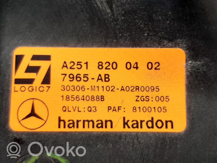 Mercedes-Benz R W251 Takaovien diskanttikaiutin A2518200402