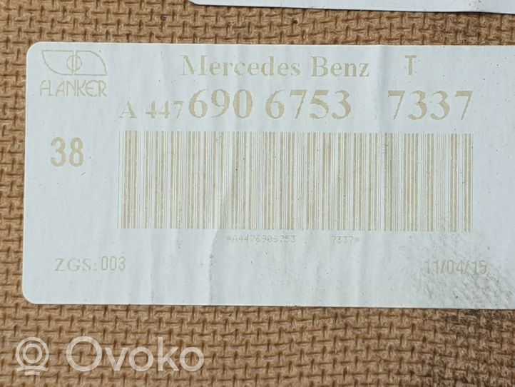Mercedes-Benz Vito Viano W447 Apatinis, bagažinės šono, apdailos skydas A4476906753
