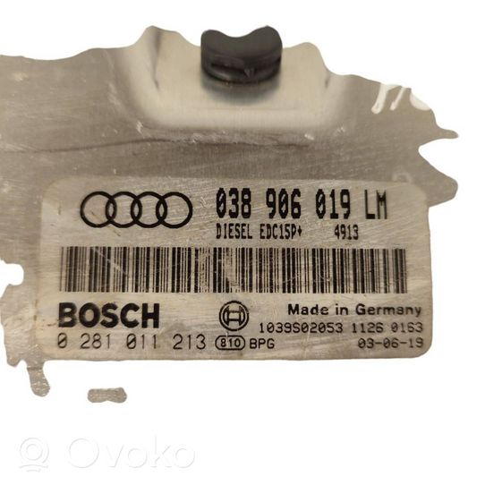 Audi A6 Allroad C5 Dzinēja vadības bloks 038906019LM