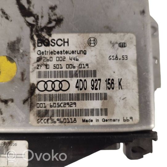 Audi A8 S8 D2 4D Vaihdelaatikon ohjainlaite/moduuli 4D0927156K
