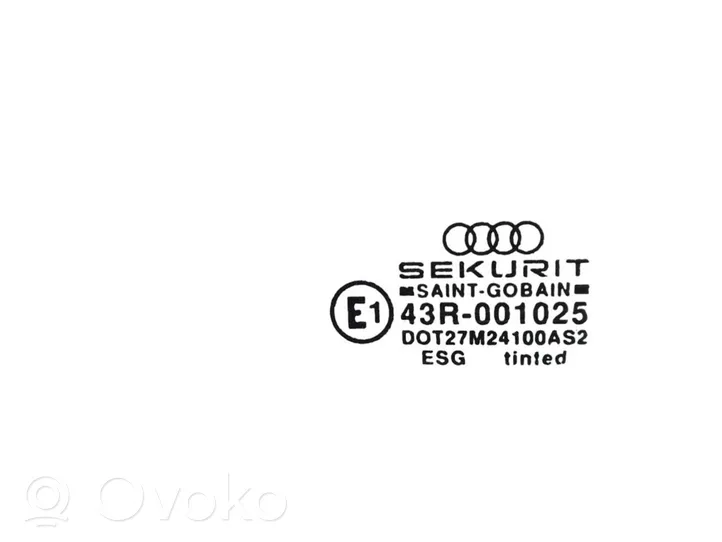 Audi A6 S6 C4 4A Etuoven ikkunalasi, neliovinen malli 43R001025