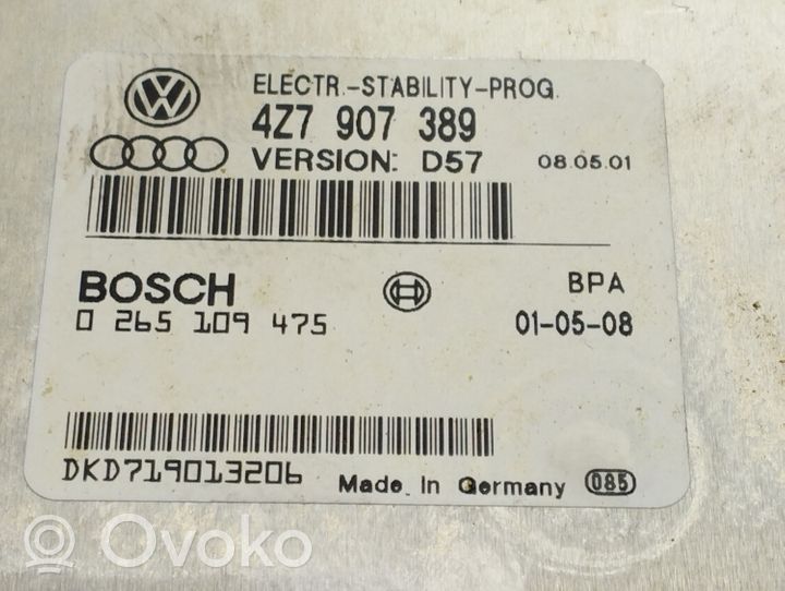 Audi A6 Allroad C5 Stabdžių sistemos valdymo blokas 4Z7907389