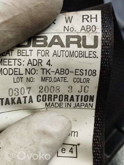 Subaru Outback Pas bezpieczeństwa fotela tylnego TKAB0ES108