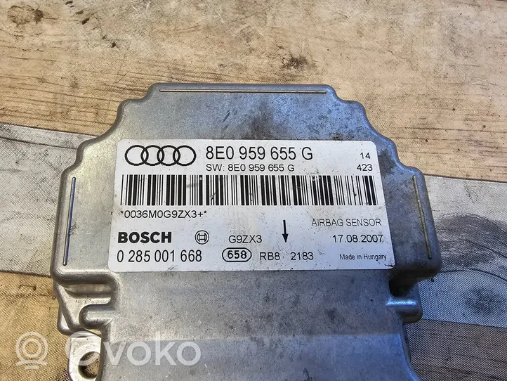 Audi A4 S4 B7 8E 8H Turvatyynyn ohjainlaite/moduuli 8E0959655G