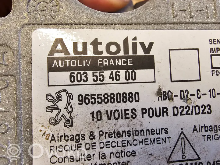 Peugeot 407 Oro pagalvių valdymo blokas 9655880880