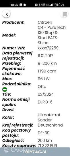 Citroen C4 II Drzwi przednie 