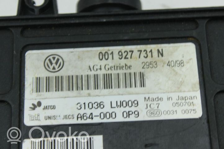 Volkswagen Lupo Sterownik / Moduł skrzyni biegów 001927731N