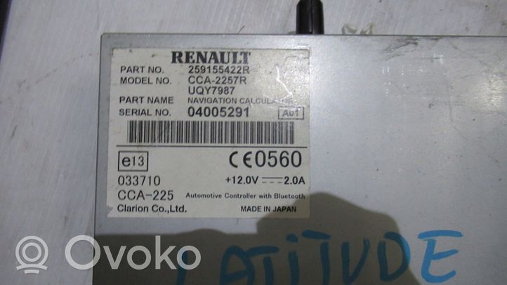 Renault Latitude (L70) Navigacijos (GPS) CD/DVD skaitytuvas 259155422R