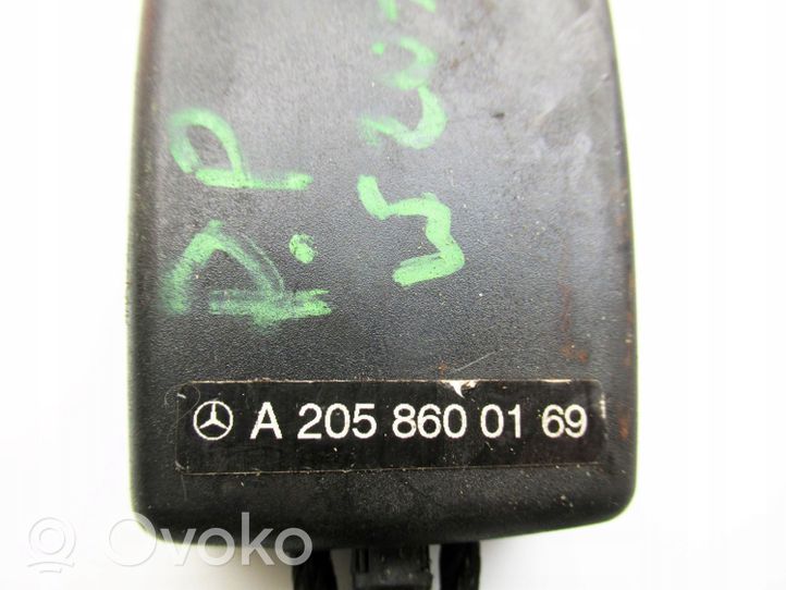 Mercedes-Benz C W205 Klamra przedniego pasa bezpieczeństwa A2058600169