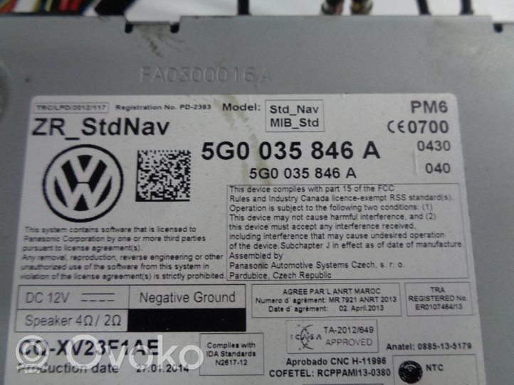 Volkswagen Golf VII Navigacijos (GPS) CD/DVD skaitytuvas 5Q0035846A