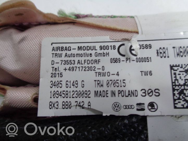 Audi A1 Roof airbag 8X3880742A