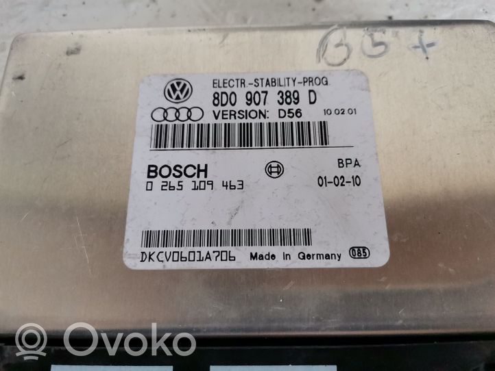 Volkswagen PASSAT B5.5 Stabdžių sistemos valdymo blokas 8D0907389D