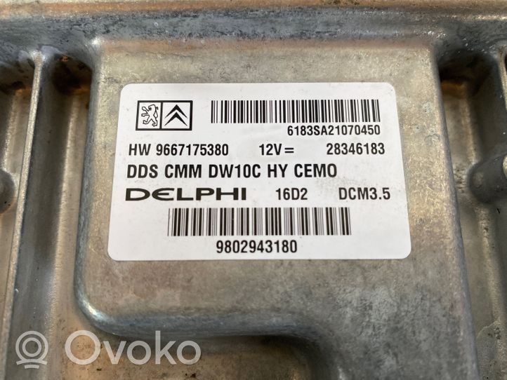 Peugeot 508 Sterownik / Moduł ECU 9802943180