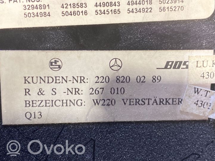 Mercedes-Benz S W220 Äänentoistojärjestelmäsarja 2208200289