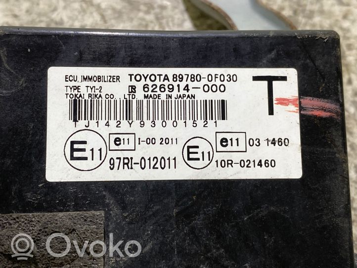 Toyota Corolla Verso AR10 Unité de commande dispositif d'immobilisation 8978005030