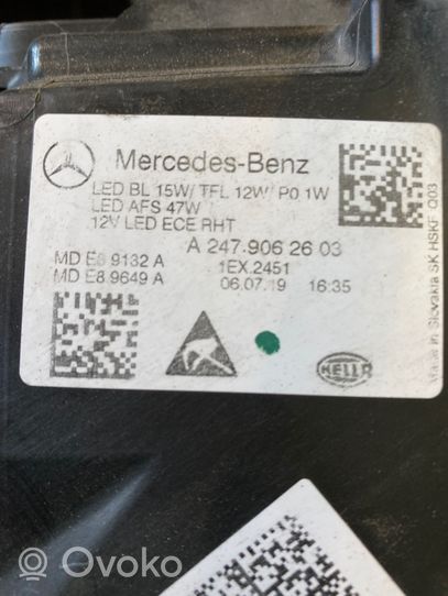 Mercedes-Benz B W247 Phare frontale A2479062603