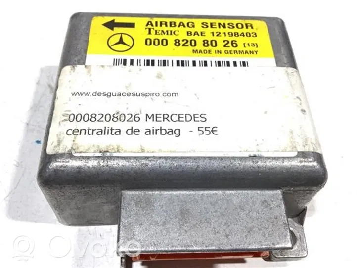 Mercedes-Benz C AMG W202 Unidad de control/módulo del Airbag 0008208026