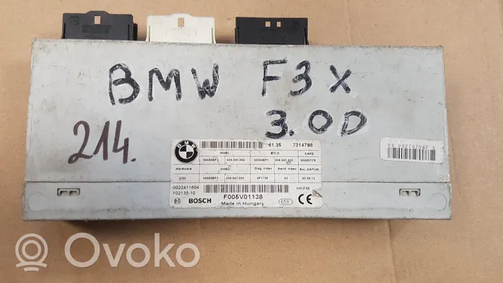 BMW 3 F30 F35 F31 Sterownik / Moduł elektrycznej klapy tylnej / bagażnika 7314798