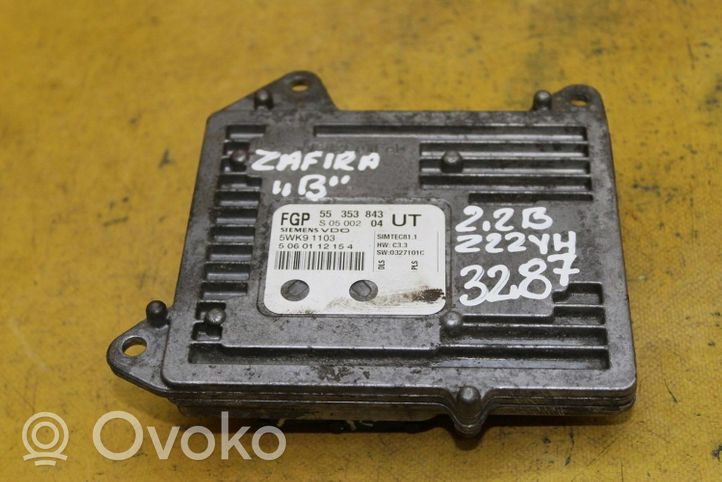 Opel Zafira B Komputer / Sterownik ECU silnika 55353843UT