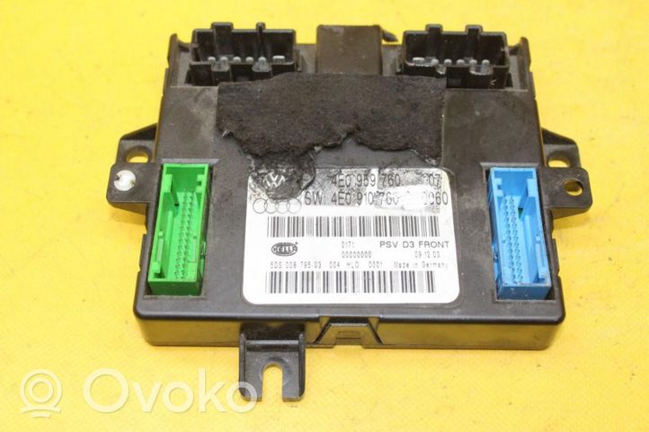 Audi A8 S8 D3 4E Modulo di controllo sedile 4E0959760