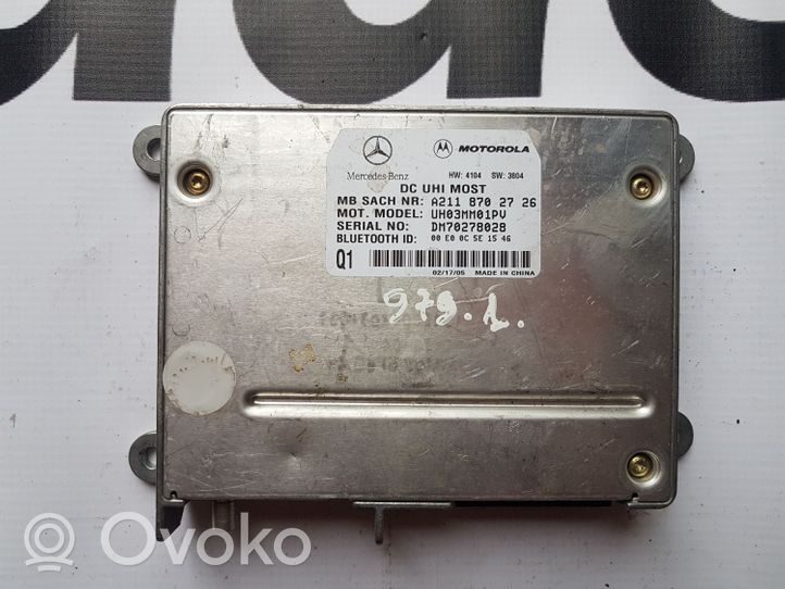 Mercedes-Benz C W203 Module unité de contrôle Bluetooth A2118702726